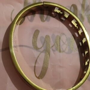 Gold Color Bangle Bracelet Stainless Steel.